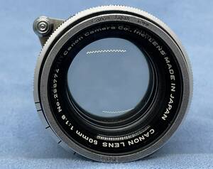 1000円スタート! 現状・ジャンク扱い Canon キャノン 50mm F1.8 Lマウント 黒 希少フィルター付き 現状・ジャンク品 オールドレンズ