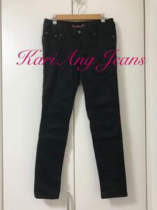 カリアング　KariAng JEANS スキニーデニム　スリムデニム　黒　28 10116