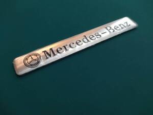 【ゆうパケット送料込】Mercedes-Benz(メルセデスベンツ) エンブレムプレート シルバー 縦1.3cm×横8.5㎝ ②　AMG