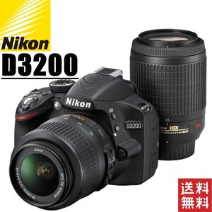 ニコン Nikon D3200 ダブルレンズキット デジタル 一眼レフ カメラ 中古