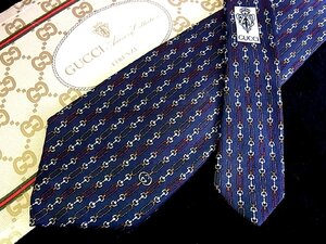 ♪今週の特売980円～♪2306♪状態並品【GUCCI】グッチ【金具 GGロゴ 柄】ネクタイ♪