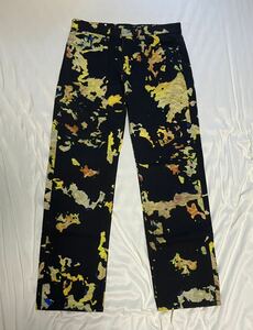 【新品】AW22 Dries Van Noten ドリスヴァンノッテン プリントデニム ペンキ 柄パンツ 32インチ ジーンズ ボトムス