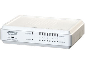 バッファロー Buffalo LSW4-GT-8EP/WH　Giga対応 8ポート スイッチングHub