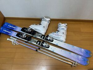 送料無料■艶美品 HEAD first thang 142cm/靴HART DIVA innocence23.0cm■ 身長135-155cmくらい■スキーセット 手渡し値引き