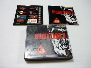 [管00]【送料無料】ゲームソフト PS1 ソフト バイオハザード 2 SLPS-01222-3 BIOHAZARD ステッカー付 プレステ PlayStation