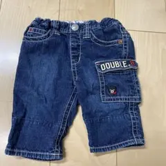 DOUBLE.B ダークブルー デニムパンツ 90 ハーフパンツ