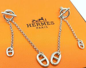 新品 エルメス Herms ニューファランドール チェーン ピアス.