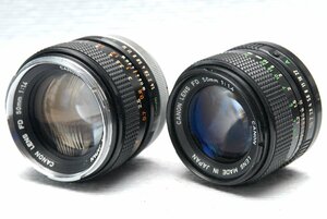 Canon キャノン純正 FDマウント専用（50mm1:1.4 + 50mm1:1.4）高級レンズ2本まとめて 希少な作動品