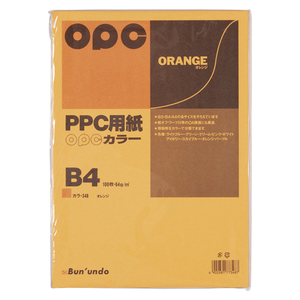 （まとめ買い）文運堂 ファインカラーPPC B4 100枚 カラー348 オレンジ 00020524 〔×5〕