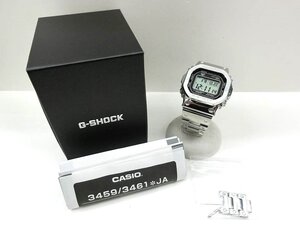 キングラム[19]CASIO カシオ Gショック GMW-B5000D-1JF フルメタル スクエア タフソーラー 腕時計 動作中 箱・取扱説明書付 1円～@C841 S