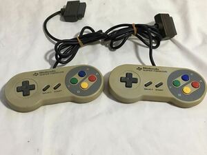 任天堂　スーパーファミコン コントローラー ２個　動作確認済　⑩