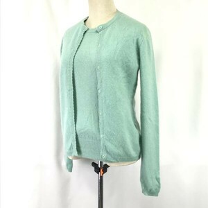 シップス/SHIPS☆カシミヤ100％/アンサンブルニット/カーディガン&セーター【レディースS/ミントグリーン】Tops/Sweater/Cardigan◇cBH587