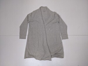 13．カシミヤ100 日本製 ガウン カーディガン evam eva 近藤ニット Cashmere カシミア サイズ2 レディース 霜降りグレーy110