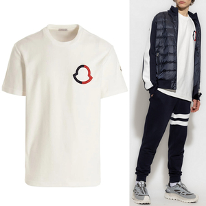 送料無料 202 MONCLER モンクレール 8C00003 899VV ホワイト Tシャツ カットソー 半袖 size L