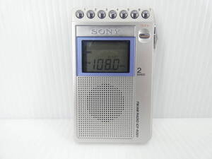 ★☆SONY ワイドFM対応 FM/AMポケットラジオ ICF-R351 難あり動作品 オマケ新品電池付き☆★