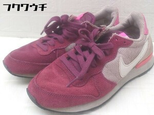 ◇ NIKE ナイキ 629684-603 INTERNATIONALIST スニーカー サイズ22.5ｃｍ ワインレッド ピンク レディース