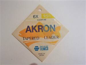 【新品】テムコ　AKRON　CLEAR-VIZ　TAPERED　LEADER　6X　9.5ｆｔ