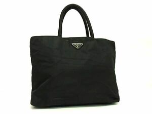 1円 PRADA プラダ テスートナイロン ハンドバッグ トートバッグ レディース ブラック系 BI3466