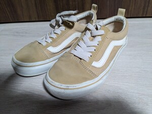 VANS オールドスクール スニーカー バンズ 20cm ベージュ チャコール 