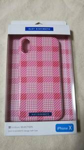 ELEY KISHIMOTO Design Soft Case for iPhoneX /PRETTY CHECK SoftBank SELECTION ピンク ケース 未使用・未開封