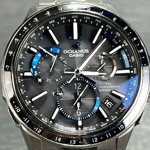 限定200本 美品 CASIO OCEANUS カシオ オシアナス OCW-G1100S-1AJF 腕時計 ソーラー電波 アナログ カレンダー チタン ブラック メンズ