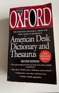 古本　洋書　英英辞書　The Oxford American Desk Dictionary and Thesaurus　Second Edition