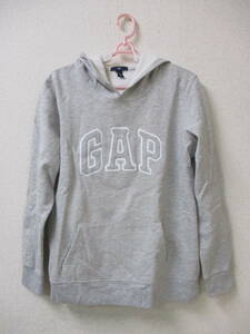 ＧＡＰ　パーカー　プルオーバー　メンズ　Ｌサイズ　グレー　ワッペン