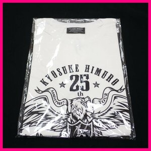 ◆未開封 氷室京介 25th Anniversary TOUR GREATEST ANTHOLOGY NAKED 半袖ツアーTシャツ M/ホワイト/ライブグッズ&0000003706