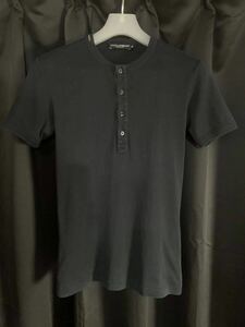 DOLCE＆GABBANA ヘンリーネック　半袖Tシャツ size 46 NAVY ドルチェアンドガッバーナ