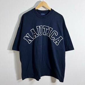 H8142FF NAUTICA ノーティカ サイズXL 半袖 Tシャツ ネイビー メンズ 大きいサイズ 綿100%