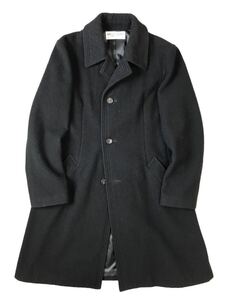 (D) robe de chambre COMME des GARCONS ローブドシャンブル コムデギャルソン 01AW ウール ステンカラーコート ブラック (ma)