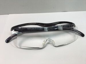 e1158 展示美品 ハズキルーペ 1.85倍 ラメｘブラック クリアレンズ Hazuki 拡大鏡 老眼鏡 リーディンググラス[パケプラ無料]