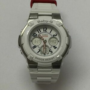 【中古 送料込】CASIO BABY-G レディース Baby G BGA110TR（ホワイト・トリコロール・シリーズ）◆A0493