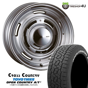 4本セット クリムソン クロスカントリー CROSSCOUNTRY 17x7.0J 10/108/114.3 +47 GRAY TOYO トーヨーオープンカントリーA/T3W 225/65R17 WL