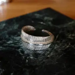 Vintage Silver Feather Ring インディアンジュエリー