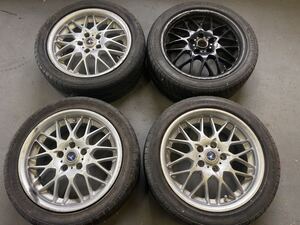 トヨタESTA CABALA XMタイヤ アルミホイール 17×7.5JJ +45 PCD114.3 5穴　タイヤ付け4本