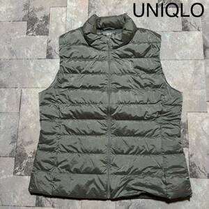 UNIQLO ユニクロ ULTRA LIGHT DOWN ウルトラライトダウン ダウンベスト ジャケット ジップアップ グレー レディース サイズXL 玉FS1432