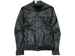 N.HOOLYWOOD 2004SS Activist期 アクティビスト ライダース レザー ジャケット 黒 ブラック BLACK エヌハリウッド ミスターハリウッド M