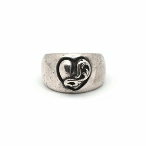 CHROME　HEARTS【クロムハーツ】リング　HEART　IN　BAND　ハートインバンド　スターリングシルバー　約16.5号　14.6g　メンズ【中古】