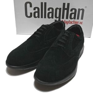 未使用 Callag Han FIELD WINGTIP SHOES カラハン スエード ウイングチップ シューズ スニーカー 黒 EU:43 CM:27.5 スペイン製 half ten