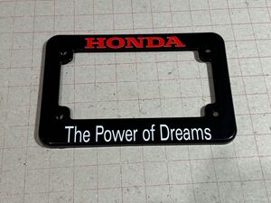 北米 HONDA USモデル HONDA The Power of Dreams USDM 純正 アクセサリー ナンバー枠 フレーム ライセンスフレーム ブラック