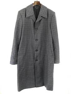 JOHN LAWRENCE SULLIVAN ジョン ローレンス サリバン BAL COLLAR COAT グレンチェックバルカラーコート グレー 48 メンズ