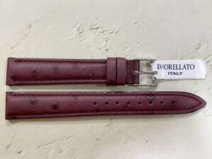 16mm Burgundy MORELLATO オーストリッチ型押 CHAGALL*2