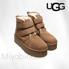 UGG レディース 雪靴  厚底 ファッション ハイカット クラシック マジックテープ ショートブーツ 冬