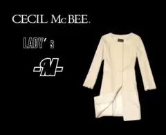 レディースM◇CECIL MC BEE◇ノーカラーコート