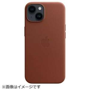 ◆新品未開封 アップル Apple MagSafe対応 iPhone 14 レザーケース 【MPP73FE/A】 [アンバー 純正]