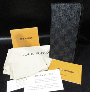 定価39,600円 ルイ ヴィトン LOUIS VUITTON N63352 BC1168 フォリオ iphone 7 8 Plus スマホケース ダミエグラフィット