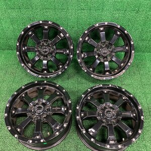 ♪♪MKW MK-46 アルミホイール 4本セット 17×7.5J 5H 114.3 オフセット不明 2梱包 ジャンク品 NT31 より取り外し(W11452)♪♪