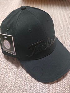 新品 未使用 Titleist タイトリスト キャップ ブラック 黒 マーカー付 紫外線カット 抗菌 吸水速乾 帽子 メンズ ゴルフウェア