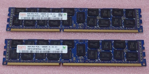 ■Hynix HMT31GR7BFR4A-H9 2枚セット *PC3L-10600R/DDR3L-1333 ECC REG/Registered 240Pin DDR3 RDIMM 16GB(8GB x2) 動作品